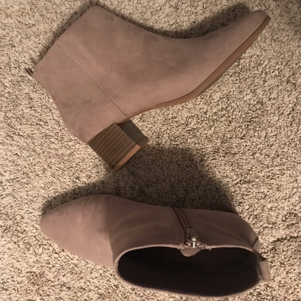 Tan colored booties